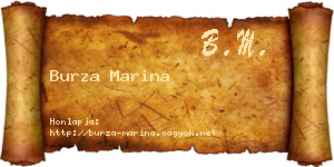 Burza Marina névjegykártya